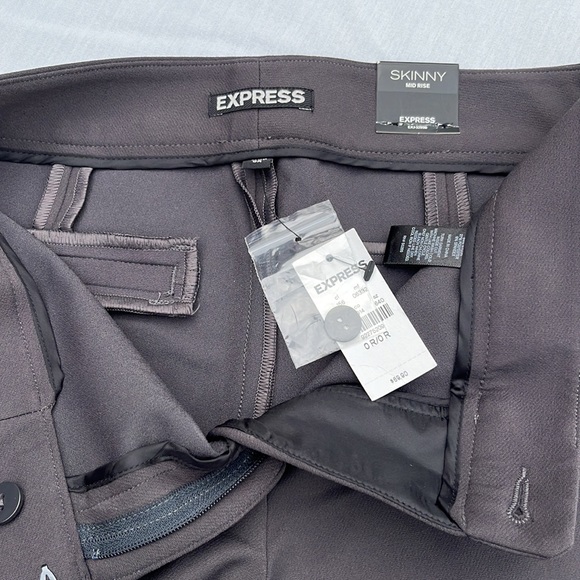 Express Mid-rise Charcoal Dress Pants - Picture 2 of 2